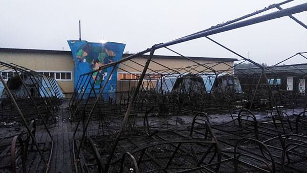 Пожар в палаточном городке в Хабаровском крае - Sputnik Армения