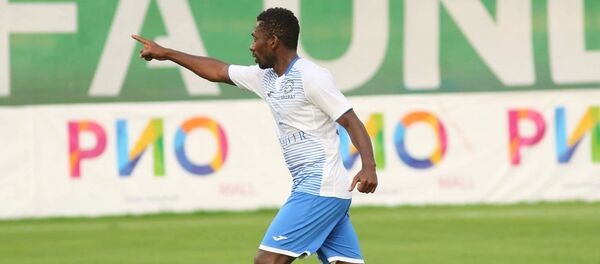 Полузащитник Арарат-Армения Коджо празднует забитый гол в матче квалификационного раунда розыгрыша Лиги Европы 2019-2020 против гибралтарского Линкольн Ред Импс (23 июля 2019). Еревaн Полузащитник Арарат-Армения Коджо празднует забитый гол в матче квалификационного раунда розыгрыша Лиги Европы 2019-2020 против гибралтарского Линкольн Ред Импс (23 июля 2019). Еревaн - Sputnik Արմենիա