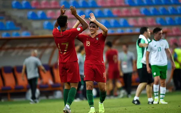 Полуфинальный футбольный матч ЧЕ U-19 между молодежными сборными Португалии и Ирландии (24 июля 2019). Еревaн Полуфинальный футбольный матч ЧЕ U-19 между молодежными сборными Португалии и Ирландии (24 июля 2019). Еревaн - Sputnik Армения