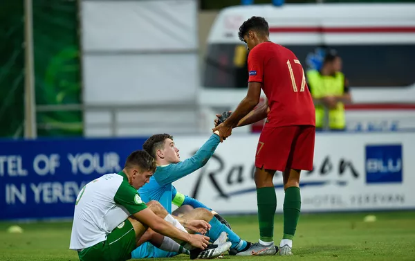 Полуфинальный футбольный матч ЧЕ U-19 между молодежными сборными Португалии и Ирландии (24 июля 2019). Еревaн Полуфинальный футбольный матч ЧЕ U-19 между молодежными сборными Португалии и Ирландии (24 июля 2019). Еревaн - Sputnik Армения