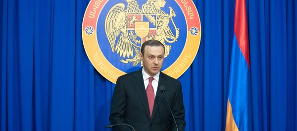 Пресс-конференция секретаря Совета безопасности Армении Армена Григоряна (26 июля 2019). Еревaн - Sputnik Армения