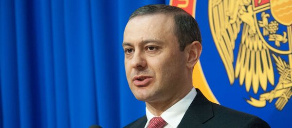 Пресс-конференция секретаря Совета безопасности Армении Армена Григоряна (26 июля 2019). Еревaн Пресс-конференция секретаря Совета безопасности Армении Армена Григоряна (26 июля 2019). Еревaн - Sputnik Армения