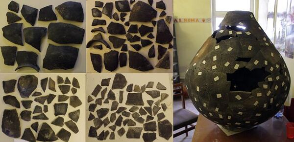 Реставрация чана, найденного во время раскопок - Sputnik Армения