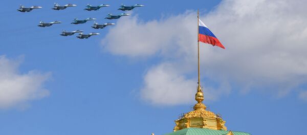 Истребители авиахолдинга Сухой на репетиции воздушной части Парада Победы (4 мая 2019). Москвa - Sputnik Армения