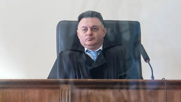 Судья Давид Григорян во время заседания по делу 1 марта (17 мая 2019). Еревaн - Sputnik Армения