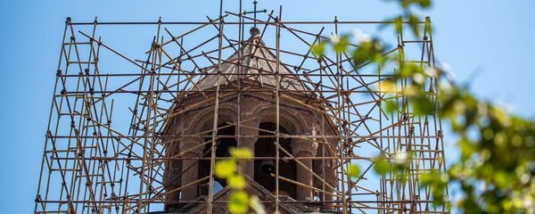 Реставрационные работы в Эчмиадзинском кафедральном соборе - Sputnik Արմենիա