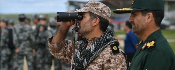 Военнослужащие команды армии Ирана во время подготовки к международным соревнованиям Танковый биатлон-2019 на подмосковном полигоне Алабино - Sputnik Արմենիա