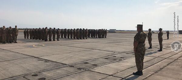 Бригада миротворцев ВС Армении перед вылетом в Афганистан (31 июля 2019). Еревaн Бригада миротворцев ВС Армении перед вылетом в Афганистан (31 июля 2019). Еревaн - Sputnik Армения