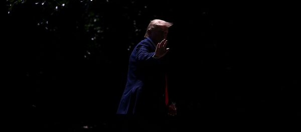 Президент США Дональд Трамп приветствует журналистов по пути в Овальный кабинет (30 июля 2019). Вашингтон Президент США Дональд Трамп приветствует журналистов по пути в Овальный кабинет (30 июля 2019). Вашингтон - Sputnik Արմենիա