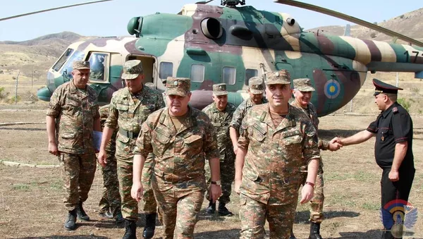 Рабочий визит начальника Генерального штаба Вооруженных Сил РА Артака Давтяна - Sputnik Армения
