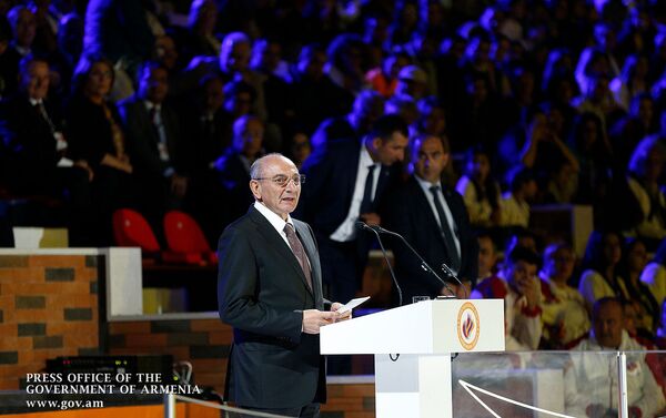 Вступительная речь президента Карабаха Бако Саакяна на торжественной церемонии открытия 7-х Панармянских игр (6 августа 2019). Степанакерт - Sputnik Армения