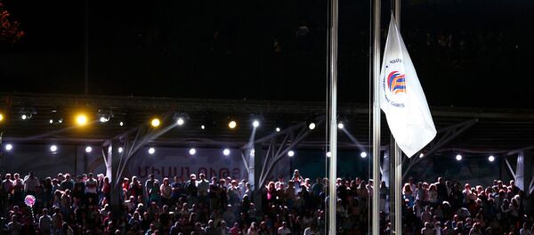 Торжественная церемония открытия 7-х Панармянских игр (6 августа 2019). Степанакерт Торжественная церемония открытия 7-х Панармянских игр (6 августа 2019). Степанакерт - Sputnik Արմենիա