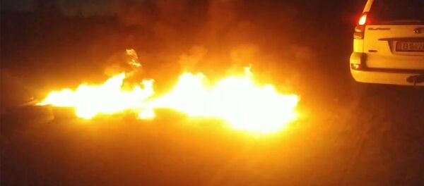 На территории дома Атамбаева пожар На территории дома Атамбаева пожар - Sputnik Армения