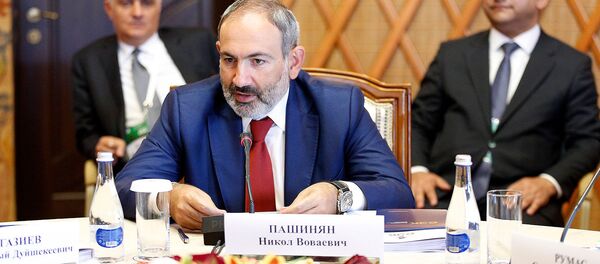 Премьер-министр Армении Никол Пашинян на заседании Евразийского межправительственного совета стран ЕАЭС (9 августа 2019). Чолпон-Ата - Sputnik Արմենիա