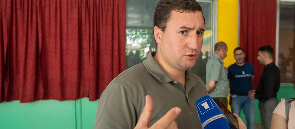 Замминистра обороны Армении Габриел Балаян на открытии памятника героям апрельской войны (12 августа 2019). Мецамор - Sputnik Արմենիա