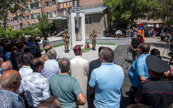 Открытие памятника героям апрельской войны (12 августа 2019). Мецамор - Sputnik Армения