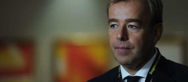 Член президиума Ассоциации туроператоров, гендиректор компании VIP Сервис Дмитрий Горин на международном авиационном форуме Крылья России (20 октября 2015). Москвa - Sputnik Армения