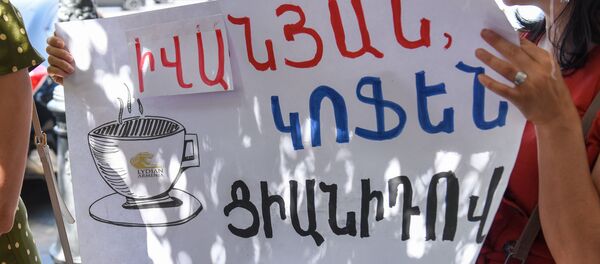 Акция протеста противников Амулсарского рудника перед Домом правительства (15 августа 2019). Еревaн - Sputnik Армения