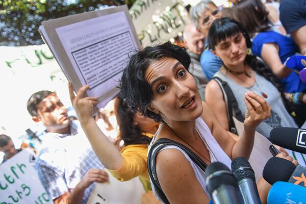 Митинг у правительства Армении: экологи требуют встречи с властями по вопросу Амулсара - Sputnik Армения