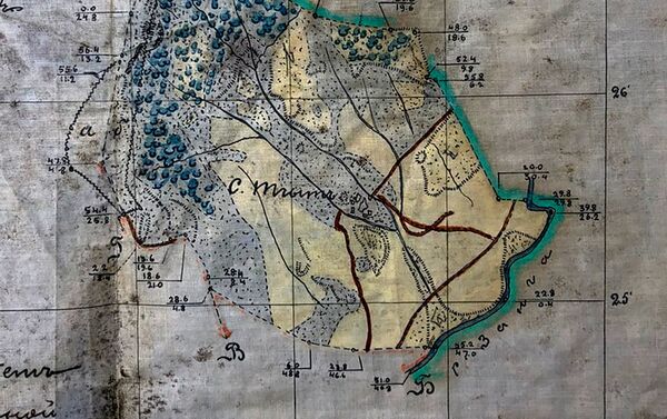 Деталь карты (плана) селения Тгытъ (ныне - село Техеник) 1910 года - Sputnik Армения