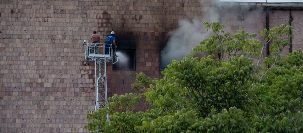 Пожар на холодильном комбинате Дзюник сарнаран - Sputnik Արմենիա