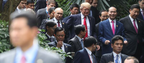 Председатель Китайской Народной Республики Си Цзиньпин, президент Социалистической Республики Вьетнам Чан Дай Куанг, президент США Дональд Трамп. - Sputnik Армения