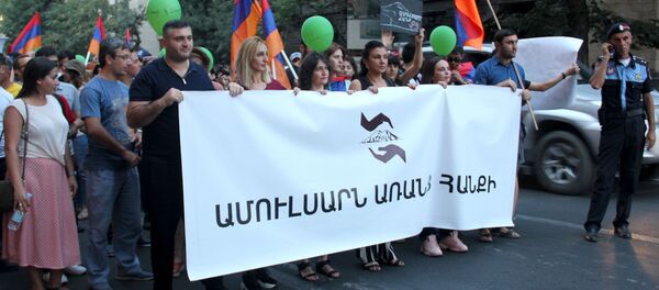 Акция против эксплуатации Амулсарского месторождения (24.08.2019) Еревaн - Sputnik Արմենիա