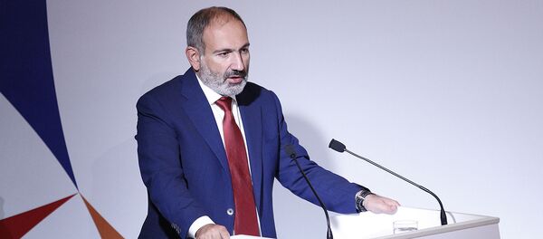 Премьер-министр Никол Пашинян на ежегодном заседании министерства иностранных дел Армении (27 августа 2019). Еревaн - Sputnik Армения