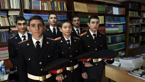 Кадеты военно-спортивного лицея им.Монте Мелконяна МО РА - Sputnik Армения