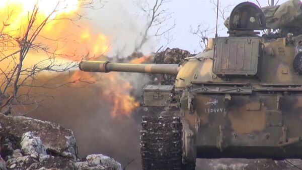 СПУТНИК_Сирийские солдаты обстреляли из орудий позиции боевиков в сражении за Кенсабу - Sputnik Արմենիա