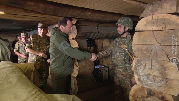 Рабочий визит министра обороны Армении в Нагорный Карабах  - Sputnik Армения