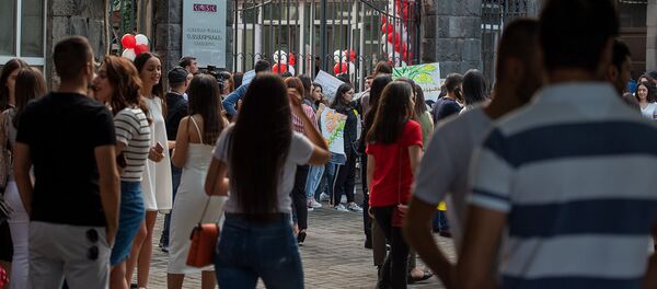 Студенты Гос.экономического университета Армении объявили забастовку (2 сентября 2019). Еревaн - Sputnik Արմենիա