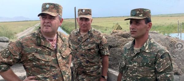 Начальник Генштаба ВС Армении Артак Давтян на юго-восточной границе (2 сентября 2019). Армения - Sputnik Արմենիա