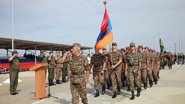 Армянские подразделения приняли участие в открытии учений Боевое содружество-2019 - Sputnik Армения
