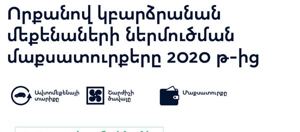 Որքանով կբարձրանան մեքենաների ներմուծման մաքսատուրքերը 2020 թ-ից - Sputnik Արմենիա