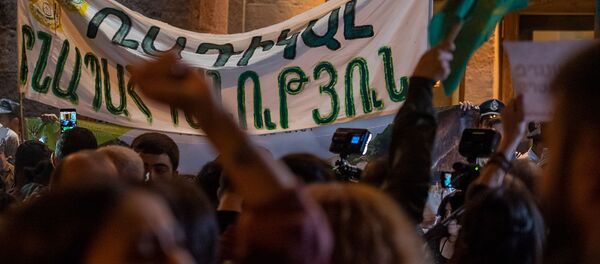 Акция протеста против эксплуатации Амулсара перед Домом правительства (11 сентября 2019). Еревaн - Sputnik Արմենիա