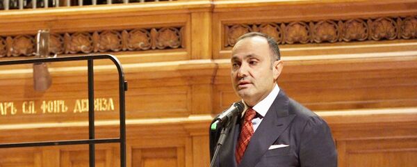 Посол Армении в России Вардан Тоганян на праздничном концерте в честь 150-летия Комитаса (21 сентября 2019). Москва - Sputnik Армения