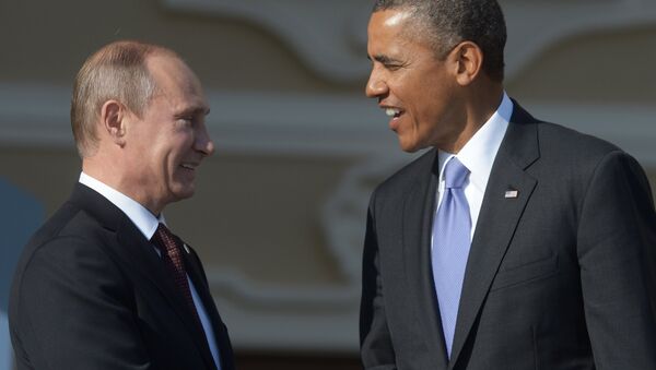 Президент России Владимир Путин и президент Соединенных Штатов Америки Барак Обама - Sputnik Армения