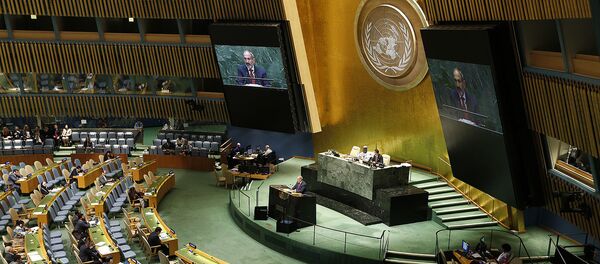 Выступление премьер-министра Армении Никола Пашиняна на 74-й сессии Генассамблеи ООН (25 сентября 2019). Нью-Йорк - Sputnik Армения