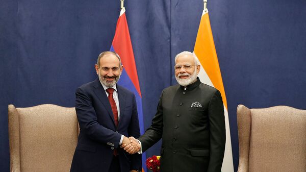 Встреча премьер-министров Армении и Индии Никола Пашиняна и Нарендры Моди (26 сентября 2019). Нью-Йорк - Sputnik Արմենիա