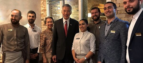 Премьер-министр Сингапура Ли Сянь Луна в ресторане Лаваш - Sputnik Армения