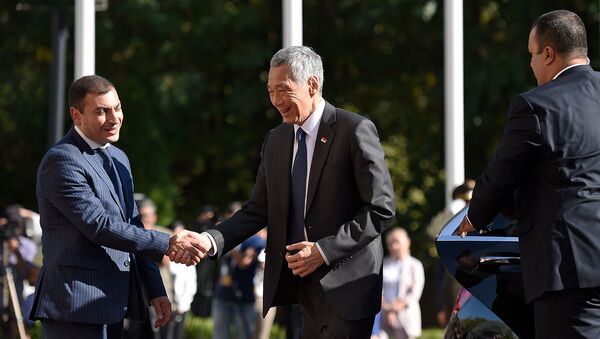 Премьер-министр Сингапура Ли Сянь Лун прибыл на расширенное заседание Высшего Евразийского Экономического Совета (1 октября 2019). Еревaн - Sputnik Արմենիա