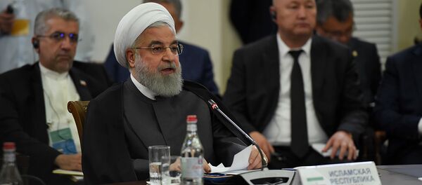 Выступление президента Ирана Хасан Роухани во время расширенного заседания Высшего Евразийского Экономического Совета (1 октября 2019). Еревaн - Sputnik Армения