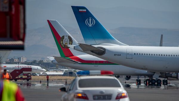 Самолеты президентов Кыргызстана, Беларуси и Ирана в аэропорту Звартноц - Sputnik Армения