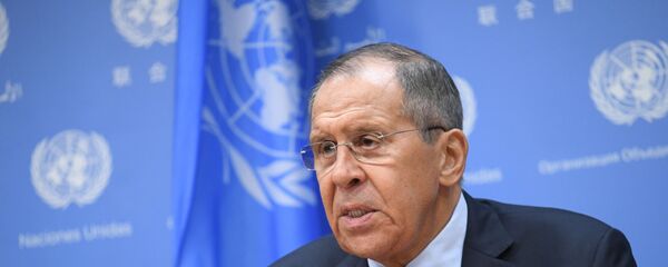 Министр иностранных дел России Сергей Лавров в рамках 74-й сессии Генассамблеи ООН (27 сентября 2019). Нью-Йорк Министр иностранных дел России Сергей Лавров в рамках 74-й сессии Генассамблеи ООН (27 сентября 2019). Нью-Йорк - Sputnik Армения