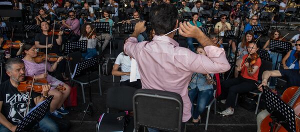 Генеральная репетиция оркестра WCIT перед концертом Генеральная репетиция оркестра WCIT перед концертом - Sputnik Արմենիա