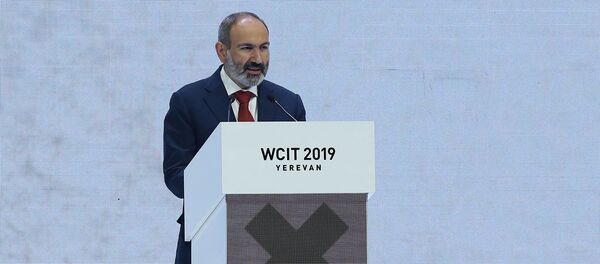 Выступление премьер-министра Никола Пашиняна на открытии WCIT 2019 (7 октября 2019). Еревaн - Sputnik Արմենիա