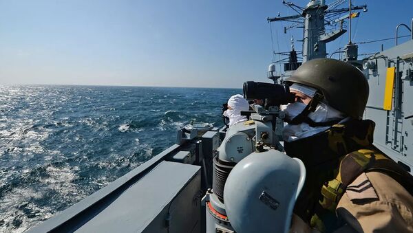 Румынский фрегат Регина Мария во время учений НАТО в Черном море - Sputnik Армения