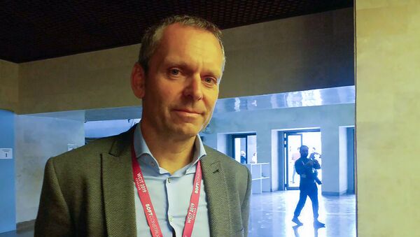Информационный директор компании TeamViewer (Германия) Карл Маркграф на форуме WCIT (8 октября 2019). Еревaн - Sputnik Արմենիա