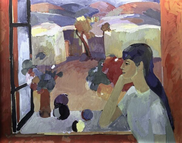 Картина Девушка у окна Картина Девушка у окна - Sputnik Армения